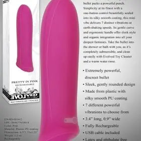 Pretty In Pink™ – Mini Bullet Vibrador Recargable USB (Waterproof · Rosa Intenso)