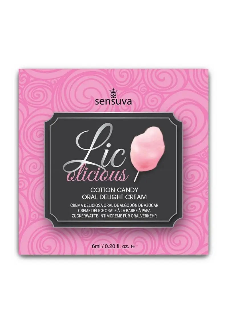 Lic-o-licious Throat Coating Oral Delight Cream – Cotton Candy (6ml Packet)