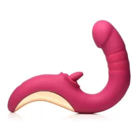 Lickgasm™ Tease & Please – Thrusting + Licking Vibrator (Rechargeable · Pink)