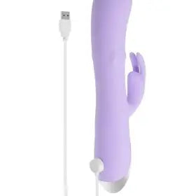 Spinderella™ – Vibrador Rabbit de Silicona Recargable (Purple)